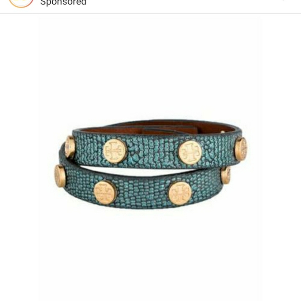 Tory Burch Metallic Leather Cuff Stunning!! - Picture 7 of 7